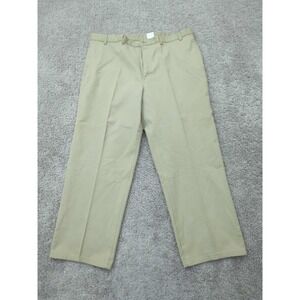 Chino Pants Mens 44x32 Beige Straight 100% Cotton Classic Casual